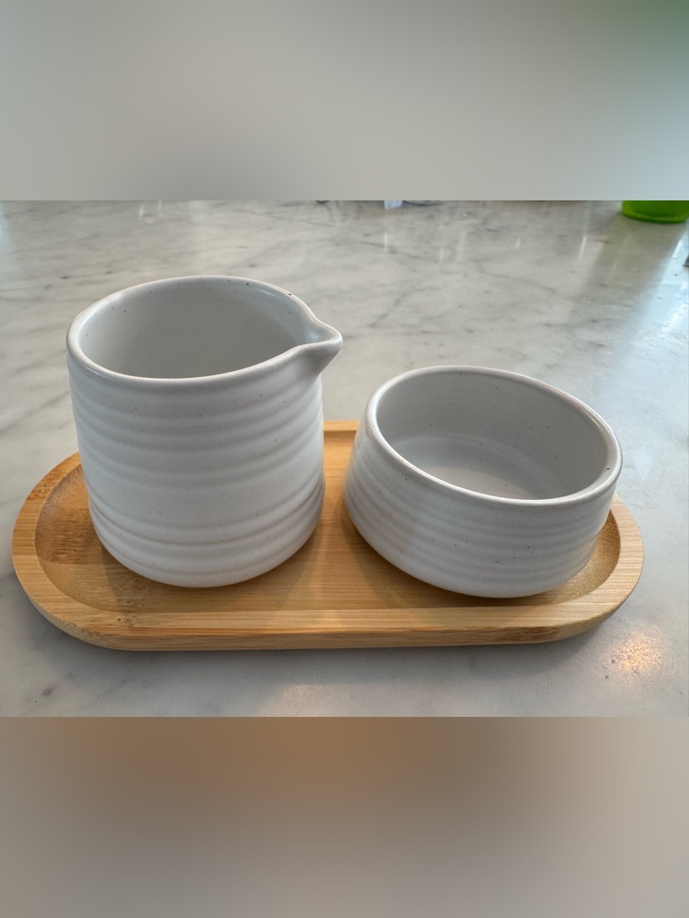 NWOT Nespresso Stoneware Coffee Creamer and Sugar Bowl Serving Set